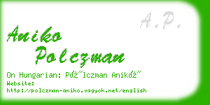 aniko polczman business card